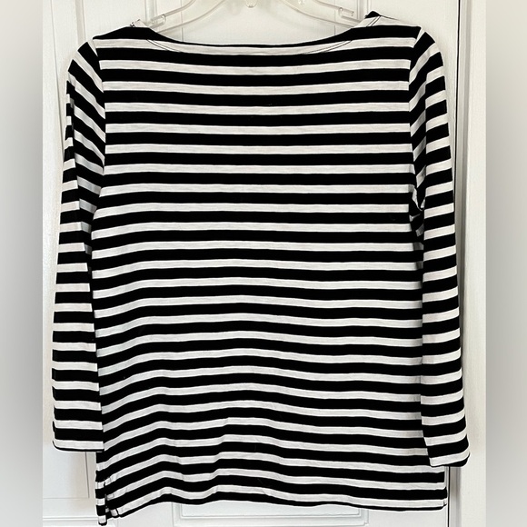 J. Crew  Women’s Classic Mariner Cloth Boatneck T-shirt 3/4 Sleeve Stripe Sz S - Picture 8 of 15
